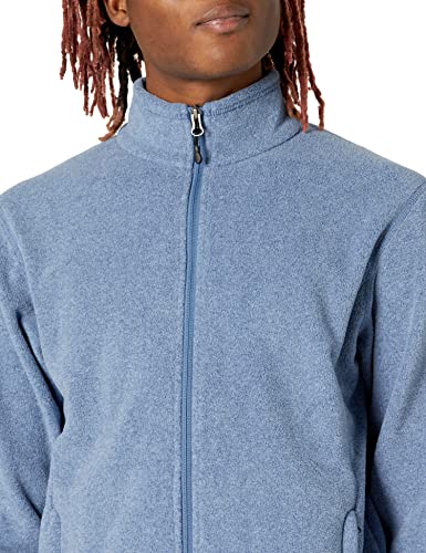 Amazon Essentials - Chaqueta de forro polar con cremallera completa para hombre, Azul (Blue Heather), US L (EU L)