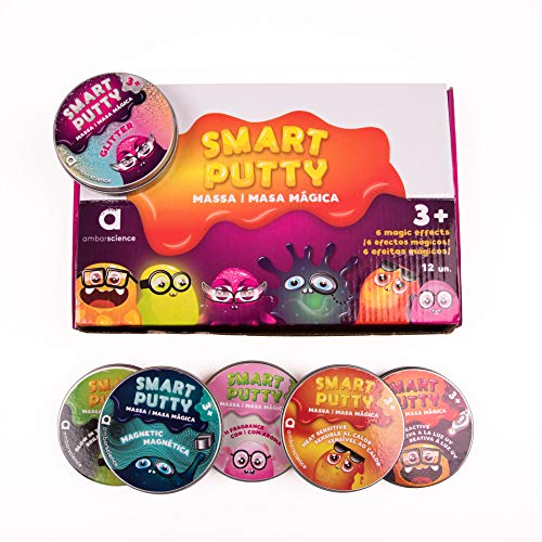 ambarscience Brilla en la Oscuridad-Smart Monster Putty. Masa Inteligente con Efecto mágico y Divertido, para niños 3+. (Ambar Passion S.A. 6162800040020)