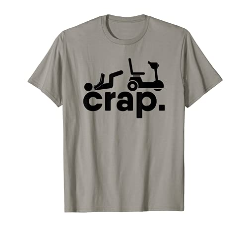 Amputado de la pierna Silla de ruedas eléctrica caída Handicap Funny Meme Camiseta