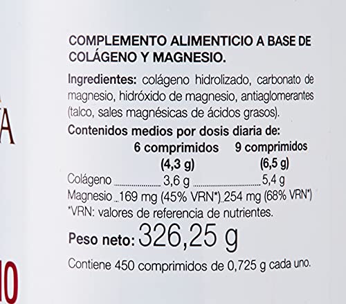 Ana Maria Lajusticia - Colágeno con magnesio – 900 comprimidos articulaciones fuertes y piel tersa. Regenerador de tejidos con colágeno hidrolizado tipos 1 y 2. Envase para 150 días de tratamiento