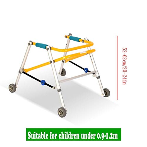 Andador para Ancianos Walker, Andador de rehabilitación específico for niños, andador plegable de aleación de aluminio con ruedas direccionales for ejercicios postoperatorios y caminar asistido