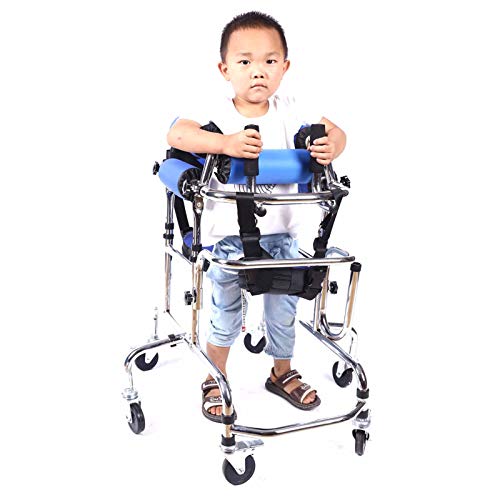 Andador Para Niños Con Soporte Axilar, Andador Vertical Portátil Para Niños Con Parálisis Cerebral, Discapacidad, Entrenamiento De Rehabilitación, Andador Ligero De Aluminio Con Asiento Ajustable