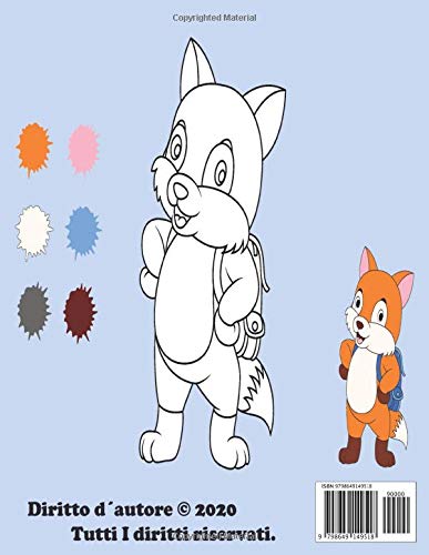 Animali Libro da Colorare per Bambini: Un libro per sviluppare il gioco e la creatività, Animali da colorare, Un libro di attività divertente per bambini :Simpatico Rana,Tartaruga,criceto,leone