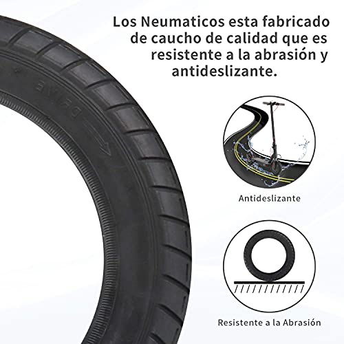 ANSENI® Pack Cámara de Aire 10" y Ruedas de 10 Pulgadas de Reemplazo para Patinete Electrico de 10 Pulgadas,Neumáticos de Repuestos, Actualización de la Rueda Xiaomi M365 8,5" a 10"