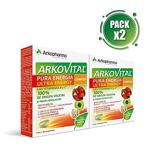 Arkopharma Arkovital Ultra Energy Complex Pack Comprimidos, Vitaminas Para El Cansancio, Multivitamínico Energía Física Y Mental, Mejor Asimilación, 60 Unidad