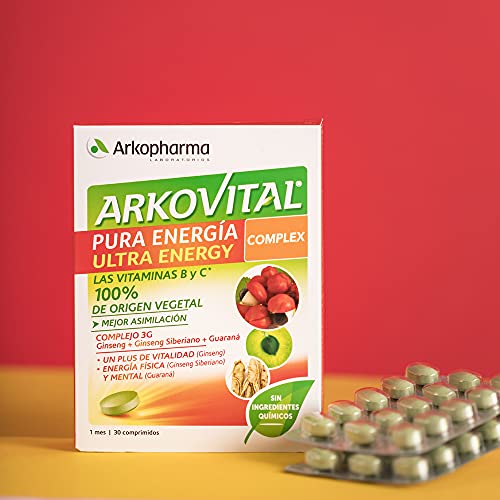 Arkopharma Arkovital Ultra Energy Complex Pack Comprimidos, Vitaminas Para El Cansancio, Multivitamínico Energía Física Y Mental, Mejor Asimilación, 60 Unidad