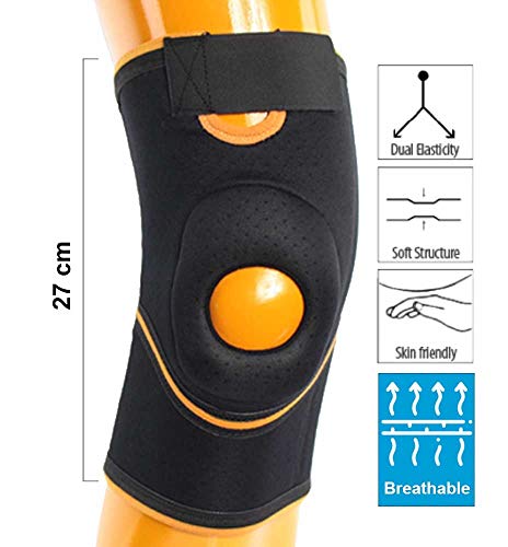 Armor - Rodillera de Neopreno, Rodillera Menisco Ligamento con Estabilizadores Laterales y Almohadillas de Rótula