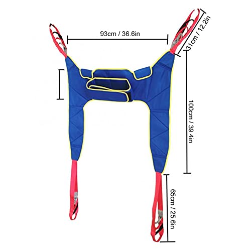 Arnés de Elevación de Paciente de Cuerpo Completo, Cinturón de Transferencia Médica de Elevación para Personas Mayores Discapacitados，Las Piernas Se Pueden Separar