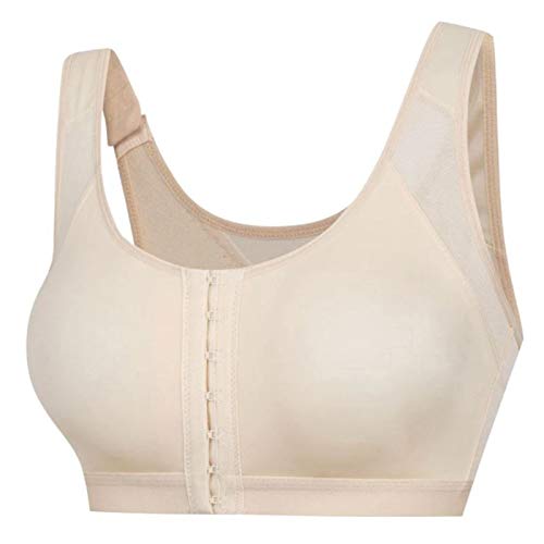 ASDFK Sujetador deportivo para mujer con hebilla delantera y correa para posture Corrector, ropa interior, espalda cruzada de yoga, parte superior de malla para fitness, correr, dormir, 4 tallas