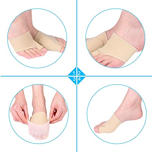 Ausla - Ortesis Hallux Valgus con almohadilla de gel, protector y separador de dedos grandes, corrector de cebolla para hallux valgus, alivio del dolor – 1 par