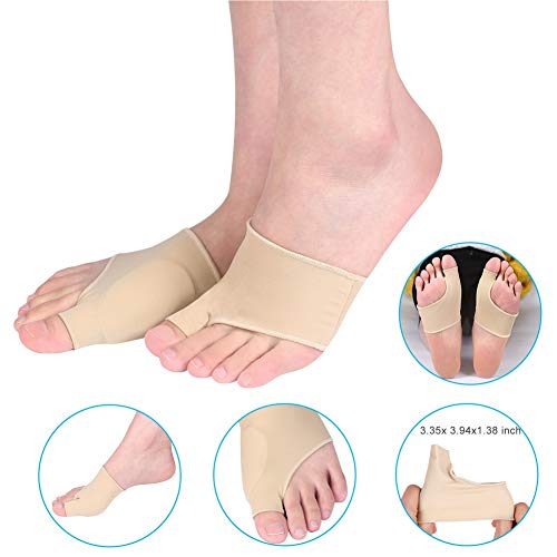 Ausla - Ortesis Hallux Valgus con almohadilla de gel, protector y separador de dedos grandes, corrector de cebolla para hallux valgus, alivio del dolor – 1 par