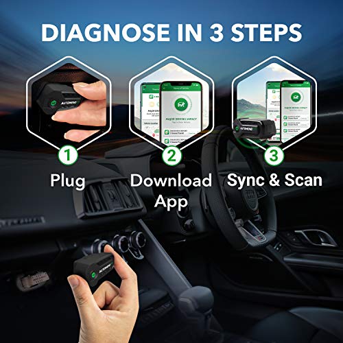 Automend Pro OBD2 Bluetooth Scanner - Accesorios para coche | Scanner de diagnóstico y lector OBD2 para iOS, Android | Autodiagnóstico profesional OBD2 para vehículos | Lector de códigos de vehiculos