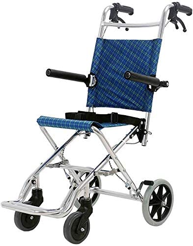 AWJ sillas de Ruedas Silla de Ruedas portátil, Scooter para Anciano Silla de Ruedas Plegable, Puede soportar 100 kg Adecuado para Personas con Movilidad Reducida