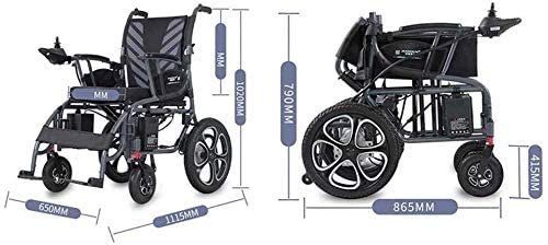 AWJ sillas de Ruedas Sillas de Ruedas eléctricas Silla de Ruedas Plegable Ancianos y discapacitados Automático Inteligente Multifunción 12a Litio Cuatro Scooters