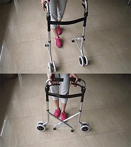 Ayuda para caminar Rodillo plegable ligero para piernas Marco para caminar asistido por obstáculos Altura ajustable para adultos mayores con discapacidades, ayudas para caminar para personas mayores