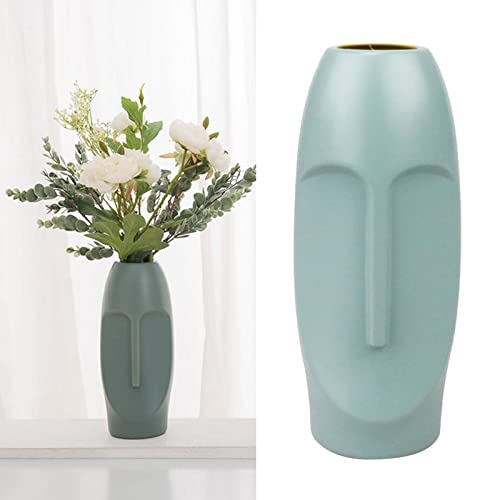 B Blesiya 2X Cuerpo Humano Cara Jarrón Plantador Maceta Moderno Minimalismo Nórdico Estilo Escultura Flores Plantas Soportes Tallos Racimo de Relleno Decoración