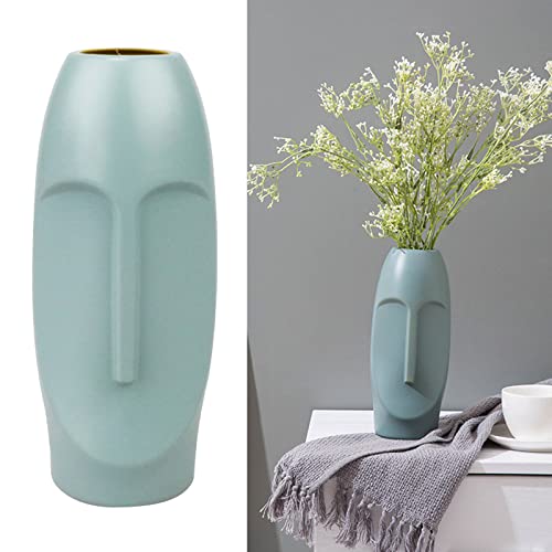 B Blesiya 2X Cuerpo Humano Cara Jarrón Plantador Maceta Moderno Minimalismo Nórdico Estilo Escultura Flores Plantas Soportes Tallos Racimo de Relleno Decoración