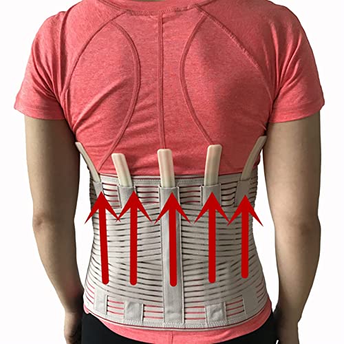 Back Support Strace con estadías de soporte, cinturón de soporte lumbar de malla de holón transpirable, ajuste de doble compresión Baja de alivio de dolor de espalda for hombres, discos herniados 2109