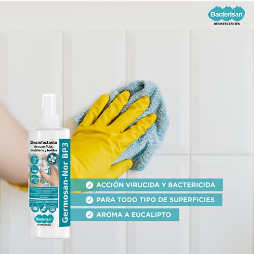 Bacterisan Germosan No Bp3 500Ml | Desinfectante Multiusos | Elimina El 99,99% De Virus, Gérmenes Y Bacterias De Todo Tipo De Objetos Superficies Y Textiles | Bacterisan 500 ml