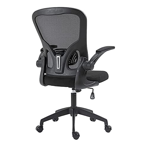 BAIRES4 - Silla Cómoda de Escritorio y Oficina Ergonómica con Brazos Abatibles Soporte Lumbar Ajustable Ruedas Silenciosas y Cojines Resistentes – (Negro)