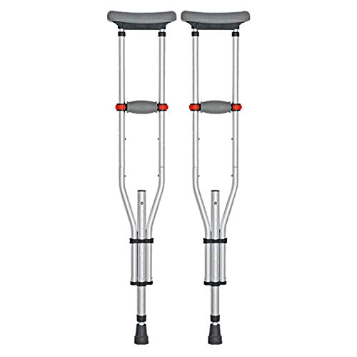 BAIYAN Pasillo de Madera Maciza, muletas Ajustables de Aluminio de Aluminio para Adultos con Almohadilla de axila cómoda y empuñadura Ideal para Viajar o Trabajo