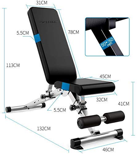 Banco ajustable con mancuernas y mancuernas multifunción, bancos ajustables Banco de ejercicios, banco de pesas plegable Banco de casa inclinado Banco de pesas plano Máquina de ejercicios de peso mosc