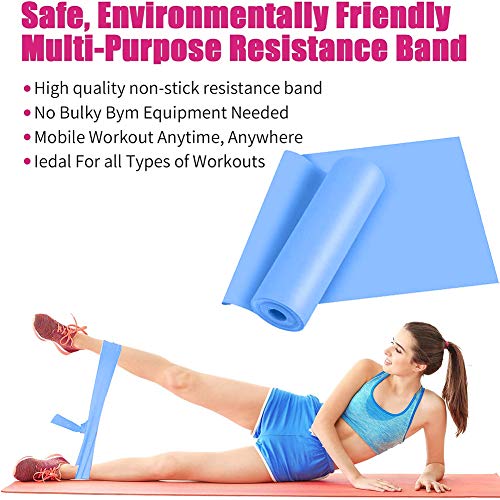 Bandas Elasticas Fitness, 2M Banda Elastica Resistencia Musculacion para Hombre, Mujer, Ejercicios de Musculares, Glúteos y Yoga Entrenamiento Bandas en Casa y Gym Pilates, Estiramiento (Sky Blue)