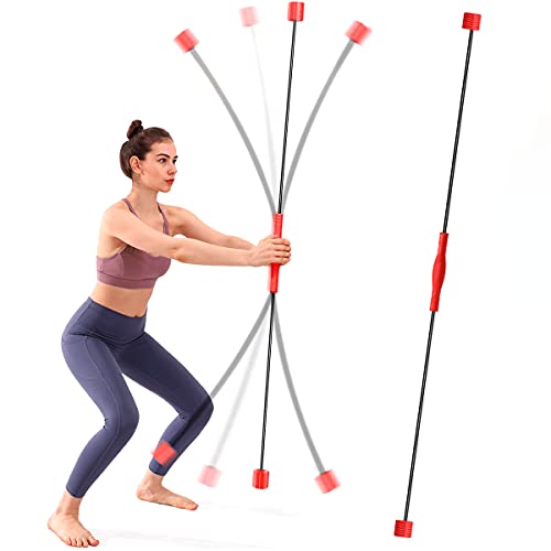 Barra de Ejercicios de Fitness, Barra de Entrenamiento para Quemar Grasa con vibración de Alta frecuencia,Adecuado para Brazos, Hombros y músculos Abdominales, Ejercicios de Resistencia en el hogar.