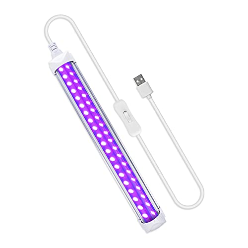 Barra de Luz UV Led, Eleganted 10W Luz Negra USB Lámpara UV, Luz Ultravioleta Para Halloween, Blacklight Fiestas, Etapa, Arte UV, Curado UV, Navidad, Póster Fluorescente, Resplandor De Neón