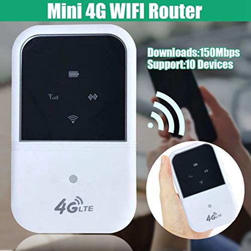 Basage Hotspot Enrutador WiFi 4G LTE PortáTil 150Mbps MóDem MóVil Desbloqueado Admite 10 Usuarios para Viajes en AutomóVil una Casa B1 B3