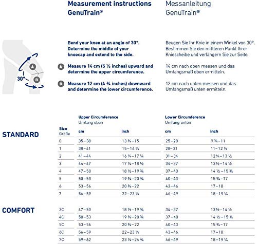 Bauerfeind Rodillera GenuTrain Unisex para el Alivio, Estabilización y Activación después de una Lesión, Cirugía o en casos Crónicos como Gonartrosis (desgaste articular) o Artritis