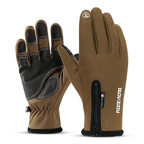 Berrd Guantes de Montar a Prueba de Agua Deportes al Aire Libre a Prueba de Viento Guantes de esquí Bicicleta Scooter Motocicleta Guantes Calientes Model 5 Gray-s425 XL