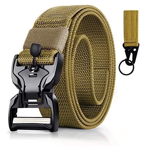 BESTKEE Cinturon Hombre, Cierre Automático y Hebilla Magnética de Liberación Rápida. Cinturon Tactico de 3,8 cm de ancho