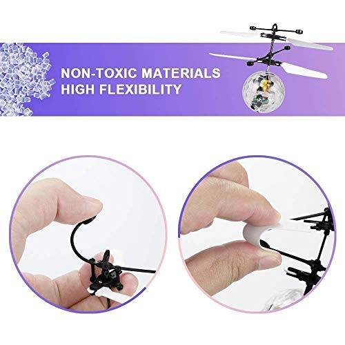 Betheaces Bolas Voladoras, RC Helicopteros Teledirigidos con Luces LED Brillantes, Juguete Volador Mini Dron Juguete para Niños 3 4 5 6 7 8 9 10 11 12 Años Regalos Navidad Cumpleaños Transparente