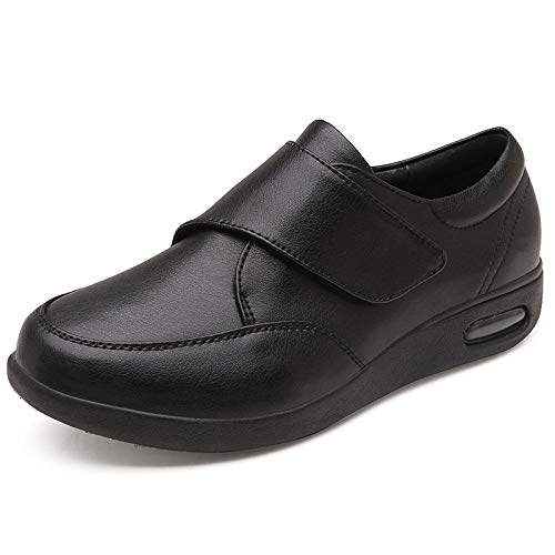 B/H Zapatos ortopédicos quirúrgicos para Mujeres,Zapatos para pie diabético, Zapatos valgus de Pulgar ajustable-43_Black, Ajustable de Velcro Zapatos