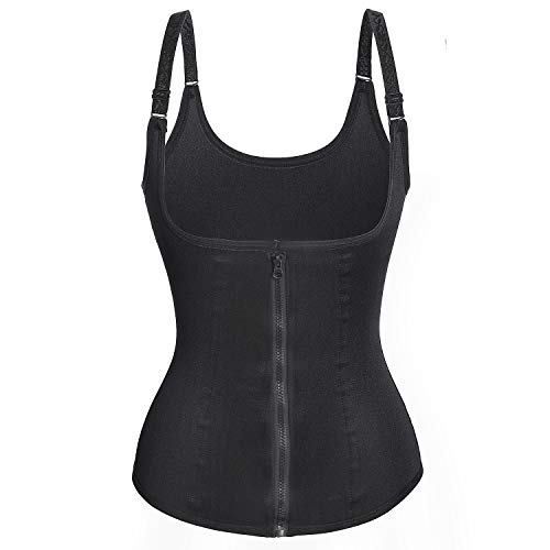 Bingrong Ropa Faja Reductora Mujer Adelgazante Lencería Moldeadora Shapewear Body Waist Trainer Corse de Abdomen Chaleco Moldeador Mujer (Negro, Medium)