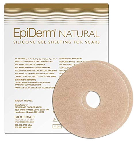 BIODERMIS Epiderm - Parches curativos naturales para el pecho, 1 x 2 unidades, lámina de silicona contra cicatrices