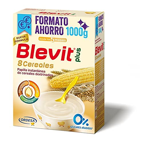 Blevit Plus Papilla de 8 Cereales para Bebé, con Avena y Trigo, 1000g