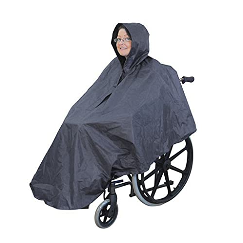 BMBN Poncho de Lluvia para Silla de Ruedas, Poncho de Lluvia Impermeable para Movilidad en Silla de Ruedas Scooter Viejo Capa Grande a Prueba de Viento Capa Impermeable con Capucha y protección