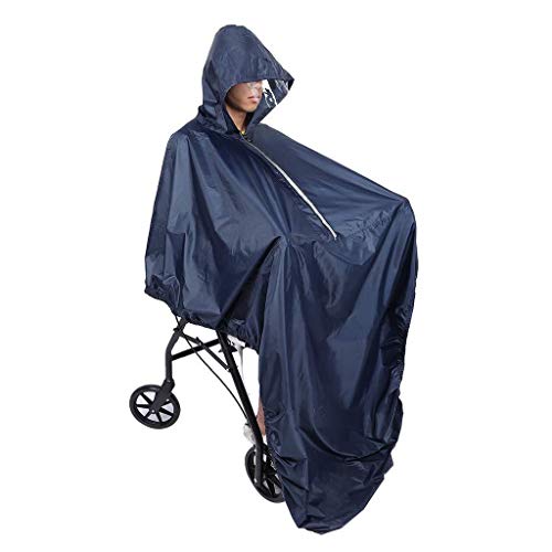 BMBN Poncho de Lluvia para Silla de Ruedas, Tira Reflectante Poncho de Lluvia Impermeable para Movilidad en Silla de Ruedas Scooter Viejo Capa Grande a Prueba de Viento Capa Impermeable