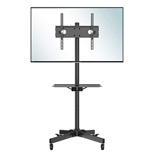 BONTEC Soporte TV Ruedas Soporte TV Suelo para 23-60 Pulgadas Plasma/LCD/LED Soportes TV de Pie para Pantalla Plana Móvil Carro de Exhibición Trole, Máx. VESA 400x400 mm