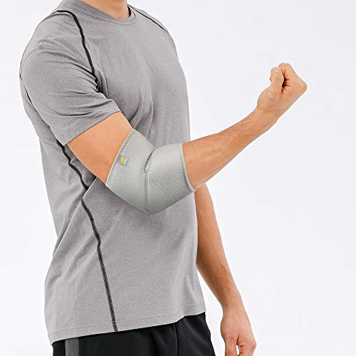 Bracoo ES10 I Codera Ajustable, Para Deporte, Rehabilitación, Prevención de Lesiones, Alivia Dolor Artritis, Hinchazón, Unisex, Universal, Gris