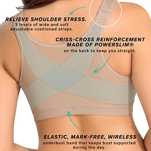 Brasier inalámbrico para mujer, para corrección de postura, para correr, fitness, deportes, yoga, chaleco