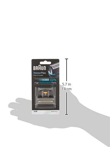 Braun 51B - Recambio para afeitadora eléctrica hombre, compatible con el modelo WaterFlex, color negro