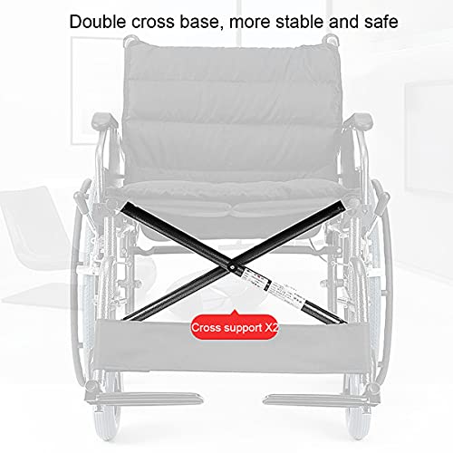 BrightFootBook Silla De Ruedas Bariátrica para Trabajo Pesado, Asiento Extra Ancho De 22 Pulgadas con Brazos Abatibles, Plegable Bariátrica, para Adultos