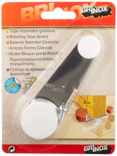 Brinox B78270B Tope retenedor Giratorio, Blanco, 3.2x10.2x2.2 cm