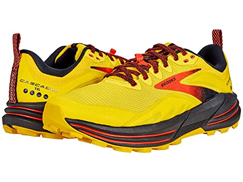 Brooks Cascadia 16, Zapatillas para Correr Hombre, Yellow Black Grenadine, 43 EU