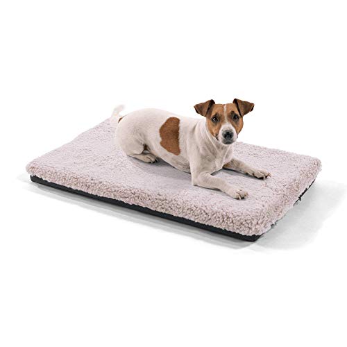 brunolie Luna Colchón para Perros pequeño, ortopédico, Transpirable y Antideslizante, Cama para Perros Agradable con Espuma de Memoria Transpirable, Beige, Tamaño S (60 x 40 x 5 cm)