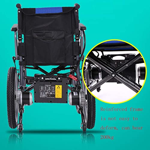 BSJZ Silla de Ruedas eléctrica Ancianos Coche para discapacitados Ancianos Vehículo Plegable Inteligente de 4 Ruedas con Controlador basculante de 360 ​​° Scooter portáti