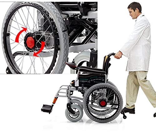 BSJZ Silla de Ruedas eléctrica Plegable para Personas Mayores, para discapacitados, para Personas Mayores, vehículo Inteligente de 4 Ruedas, Scooter portátil automático,